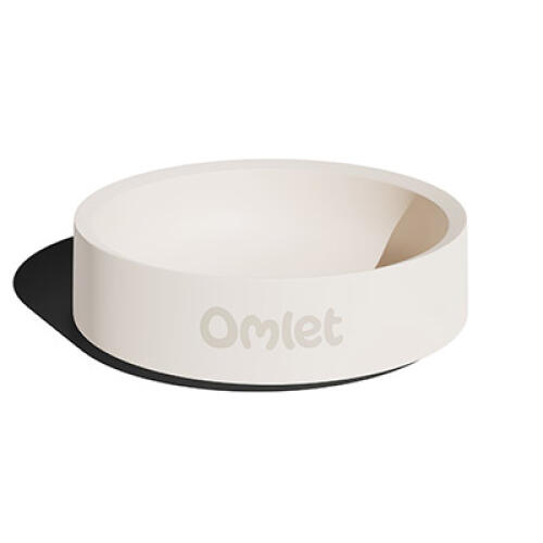 Medium dog bowl chalk white designed by Omlet