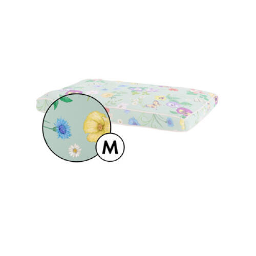 Medium cushion dog bed cover in Gardenia Sage print by Omlet.