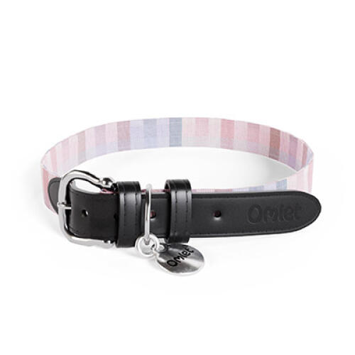 Large Dog Collar in multicoloured Prism Kaleidoscope print by Omlet.