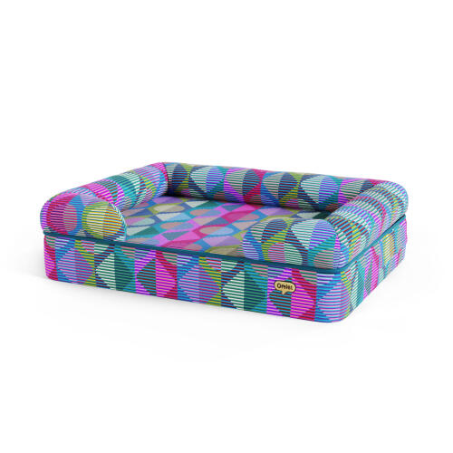 Small Bolster dog bed - limited edition print - Catch Jazzy