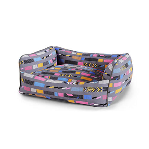 Small Nest dog bed - limited edition print - Bounce Grey