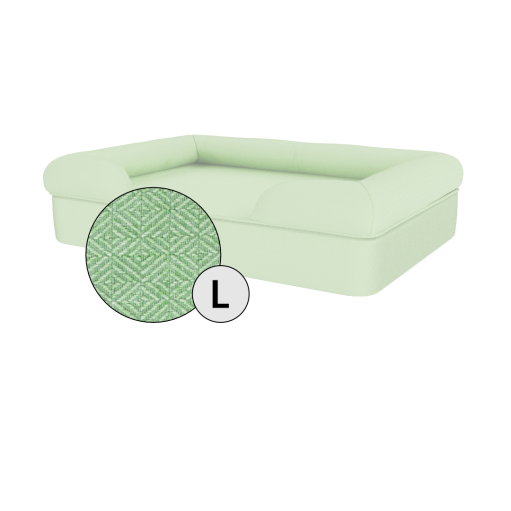 Omlet Memory Foam Bolster Dog bed Large in Matcha Green