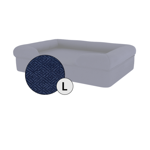 Omlet Memory Foam Bolster Dog bed Large in Midnight Blue