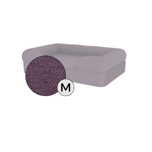 Omlet Memory Foam Bolster Dog Bed Medium in Plum Purple