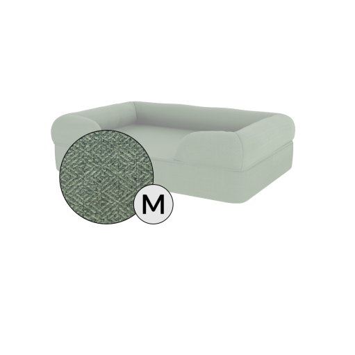 Omlet Memory Foam Bolster Dog Bed Medium in Sage Green