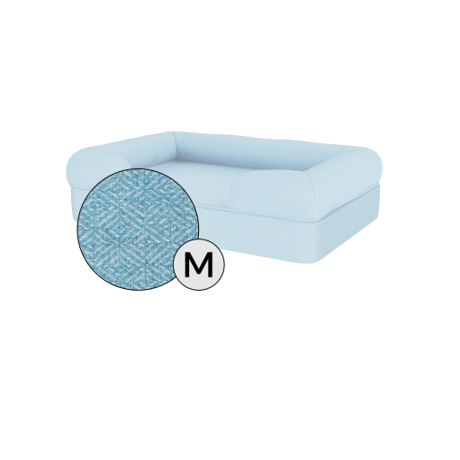 Omlet Memory Foam Bolster Dog Bed Medium in Sky Blue