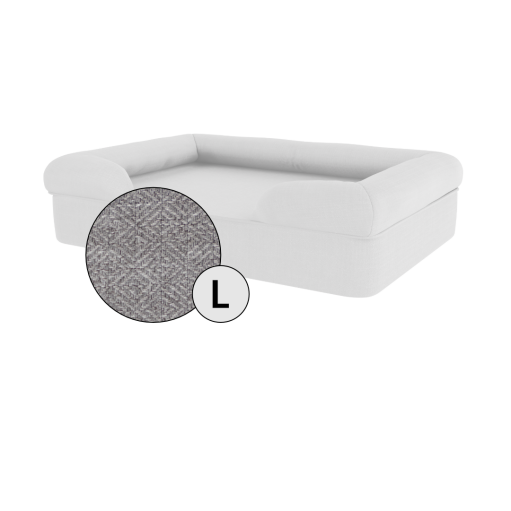 Omlet Memory Foam Bolster Dog bed Large in Stone Grey