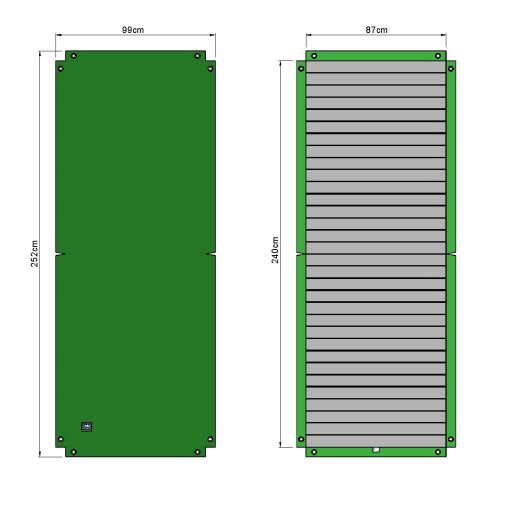 The dimensions of the Omlet extreme weather blanket.