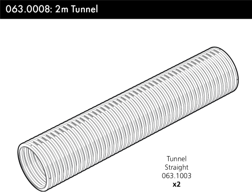 a diagram of a 2m straight tunnel