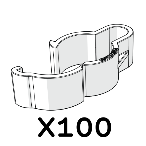 100 Mighty Clips D - Tube Clips (Bagged) 810.0140.100