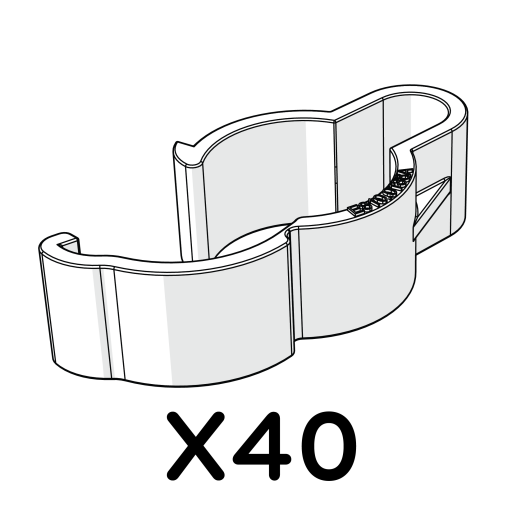 40 Mighty Clips D - Tube Clips (Bagged) 810.0140.040