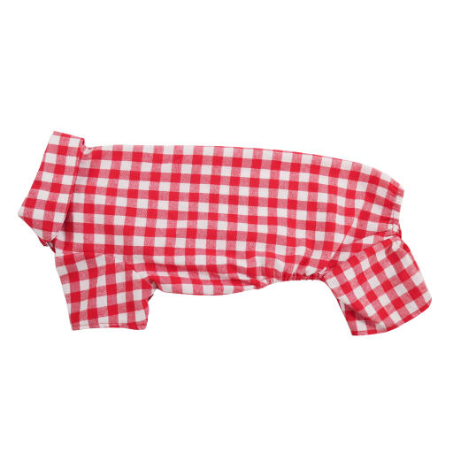 Red and white dog coat