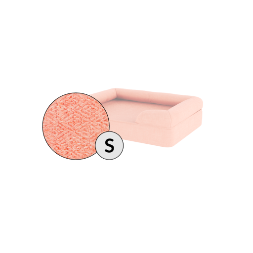 Omlet Memory Foam Bolster Dog Bed Small in Peach Pink