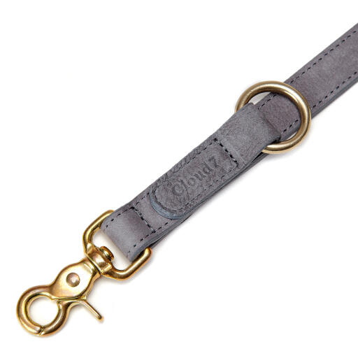 Cloud7 Leather Luxury Dog Leash Lead Taupe