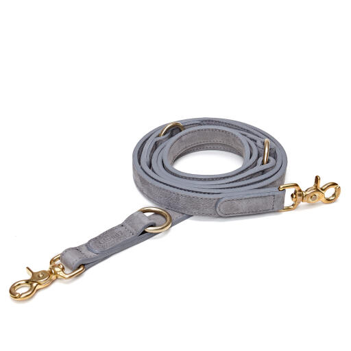 Cloud7 Luxury Leather Dog Leash Lead Taupe