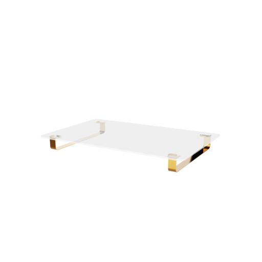 Omlet Dog Bed Frame with Gold Metal Rail Feet