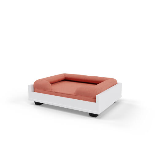 Fido Dog Sofa Frame 24 with Bolster Dog Bed Peach