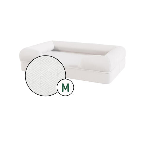 Bolster Cat Bed Cover Only - Medium - Meringue White
