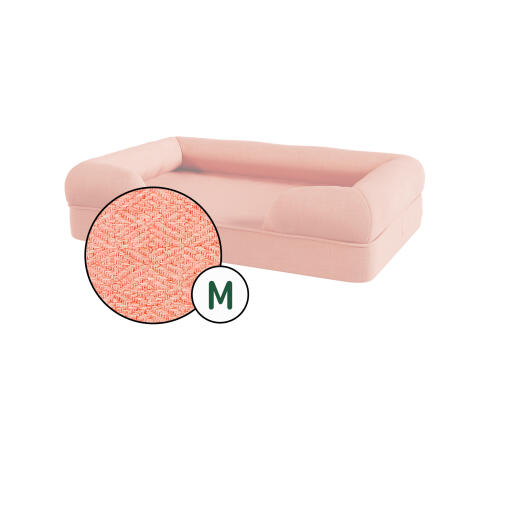 Bolster Cat Bed Cover Only - Medium - Peach Pink