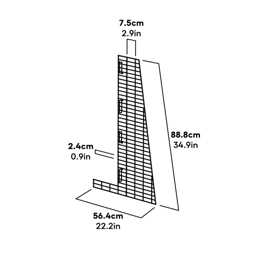 Cube Mk2 Run Panel Front Half Dimensions (064.1070)