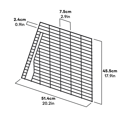 Eglu Go Up Run Panel Back Dimensions (017.1089)