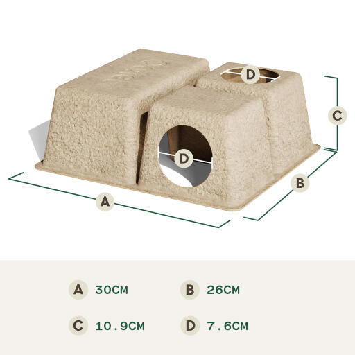 Hamster chamber hide dimensions (cm)