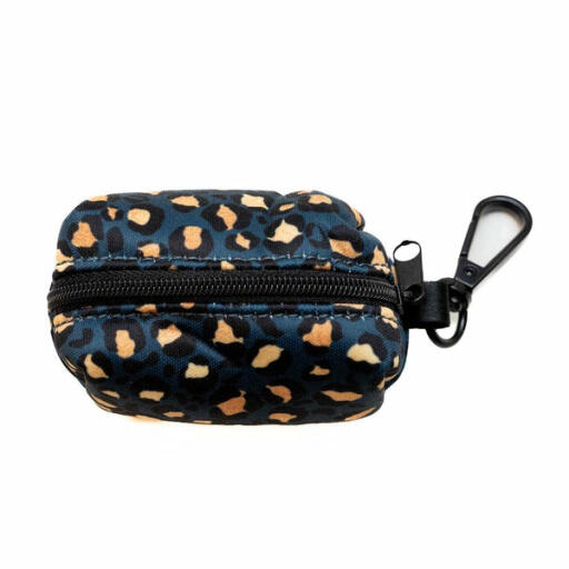 long paws Funk the Dog Poo Bag Pouch | Leopard Green & Gold