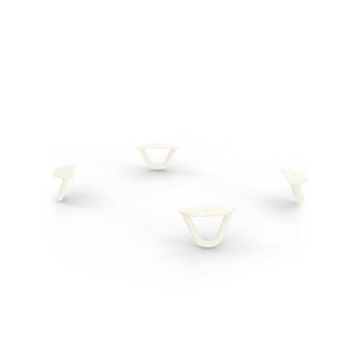 Omlet Maya Cat Donut Bed White Hairpin Feet