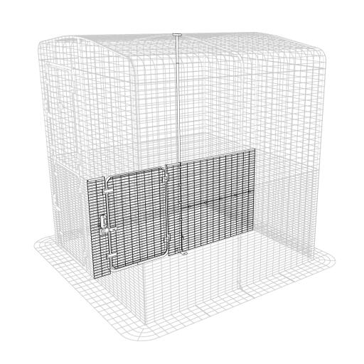 a diagram of a half height partition of a 2x2 walk in run