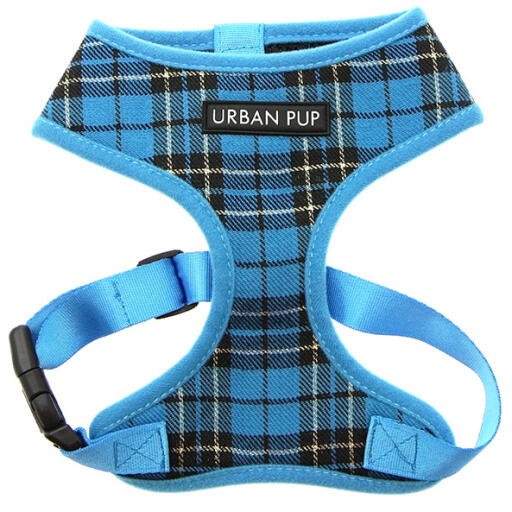 Urban Pup Blue Tartan Dog Harness