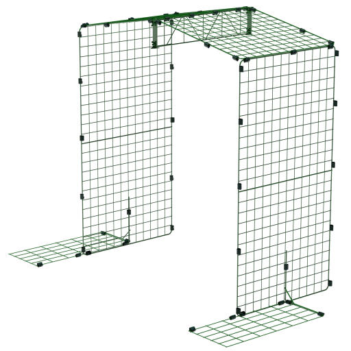 Extension for Zippi Rabbit Run with Roof and Skirt - Double Height