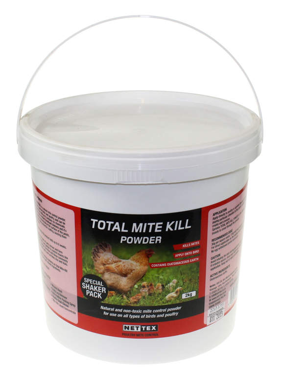 Nettex Total Mite Kill Powder 2KG Mites, Lice & Scaly Leg