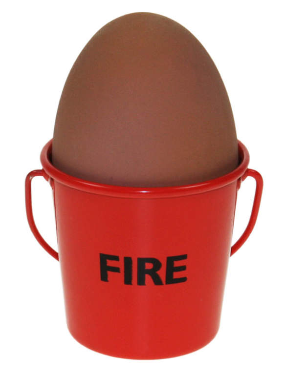Fire Bucket Egg Cups Set of 4 Egg Cups & Gadgets Fabulous Gifts