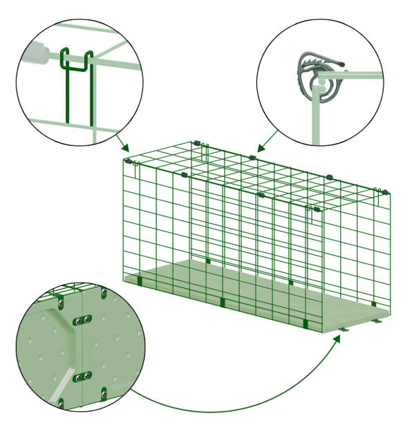 catio outdoor cat enclosure tunnel walkway mesh construction
