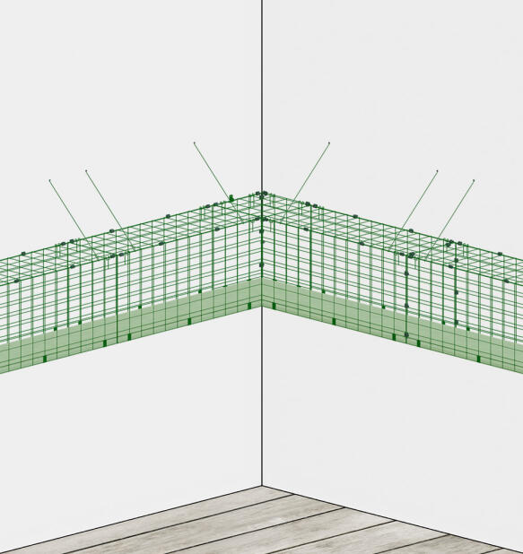 close up of catio tunnel wall brace attachment