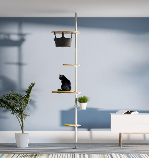 Freestyle floor to ceiling indoor cat tree - The Meower Kit.