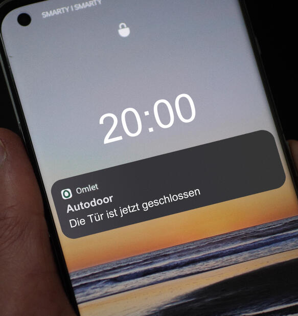 automatic chicken coop door notification on a smart phone