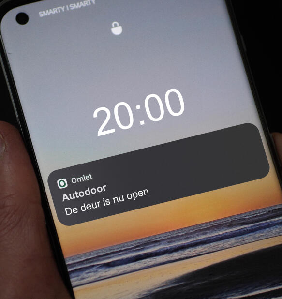 automatic chicken coop door notification on a smart phone