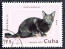 a stamp from cuba with a korat cat printed on it