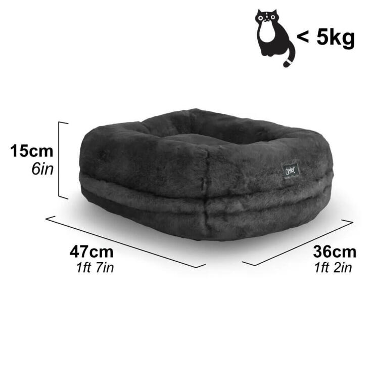 Maya® Donut Cat Beds Luxurious Cat Bed With Customisable Feet Omlet