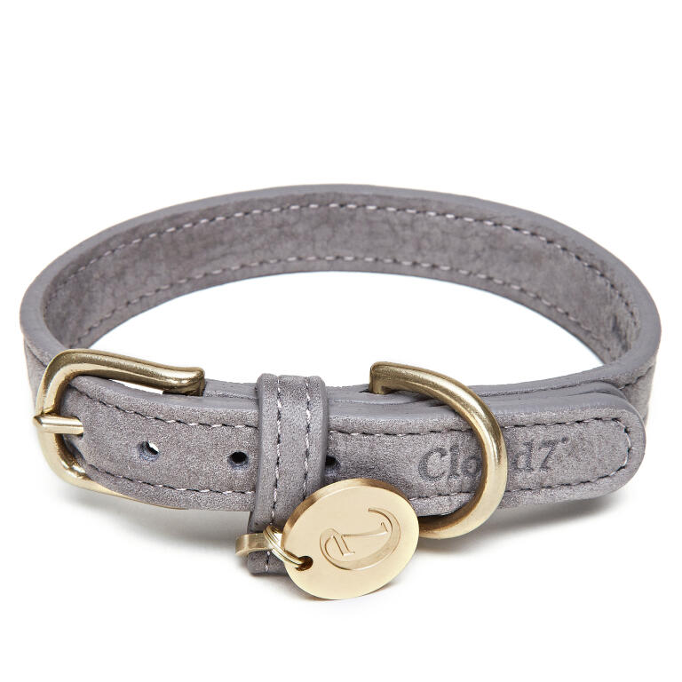 Cloud7 Leather Dog Collar Taupe Extra Small Collars - Engraved Leather Dog Collars Australia Cloud7 Leather Dog Collar Taupe Extra Small Collars - Engraved Leather Dog Collars Australia