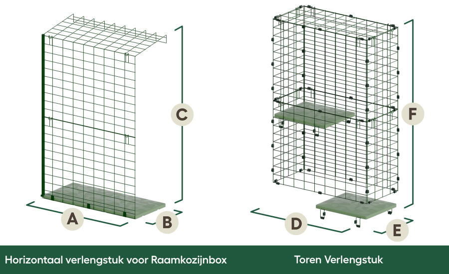 catio tunnel horizontal and tower dimensions