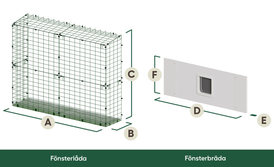 catio tunnel window box and board dimensions