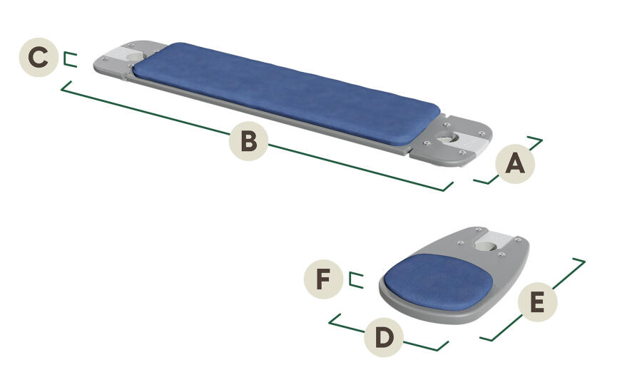 Dimensions for Freestyle Outdoor Cat Tree bridge and step.