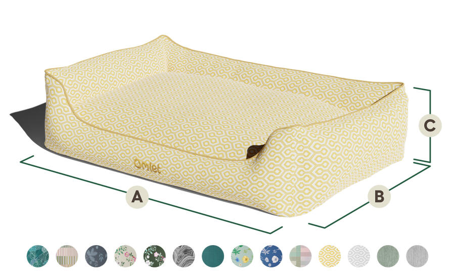 Dimensions for Omlet Nest Dog Bed - old inserts.