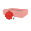 Omlet Memory Foam Bolster Dog bed Large in Cherry Red