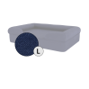 Omlet Memory Foam Bolster Dog bed Large in Midnight Blue