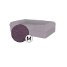 Omlet Memory Foam Bolster Dog Bed Medium in Plum Purple