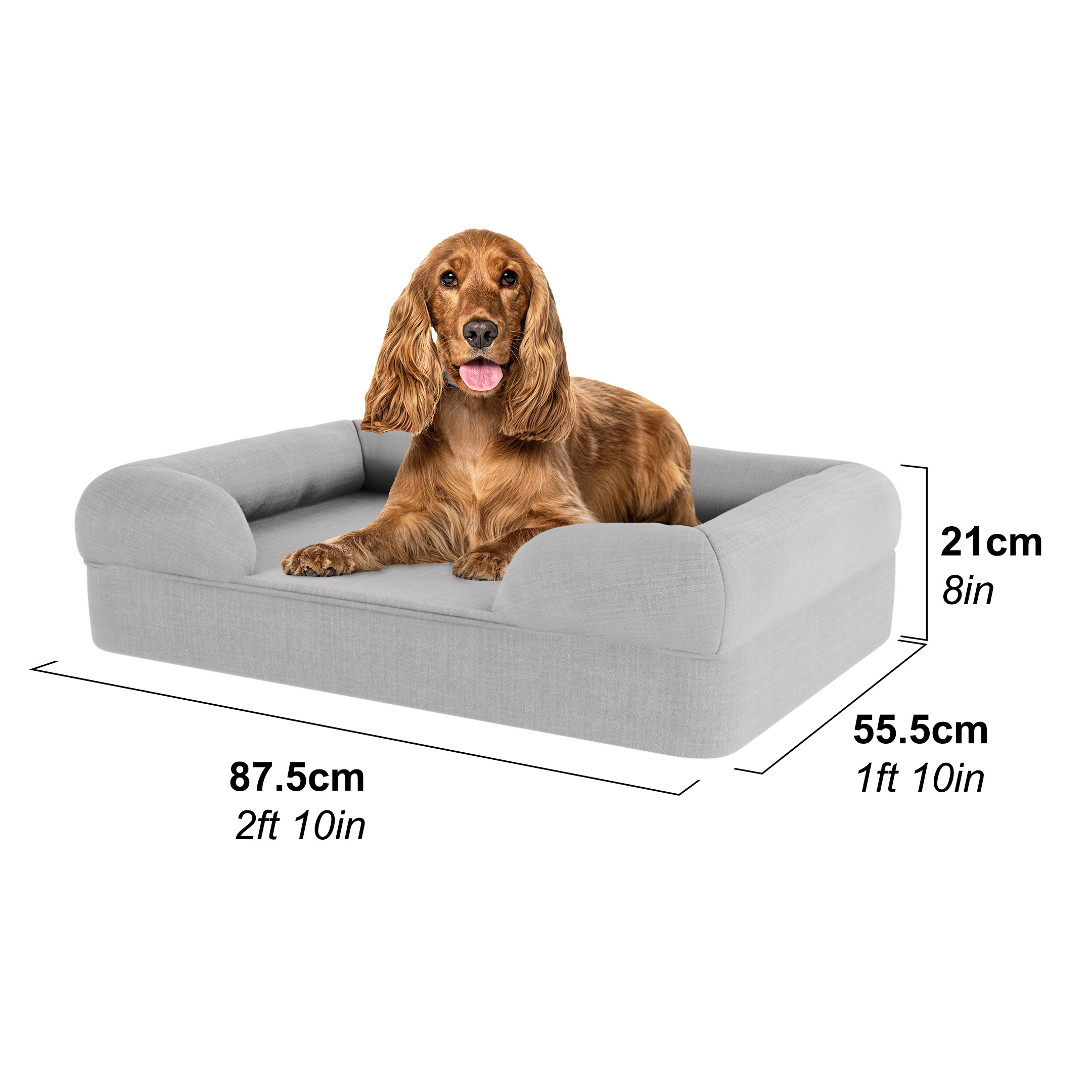 Memory Foam Bolster Dog Beds Find Your Match From 15 Amazing Colours