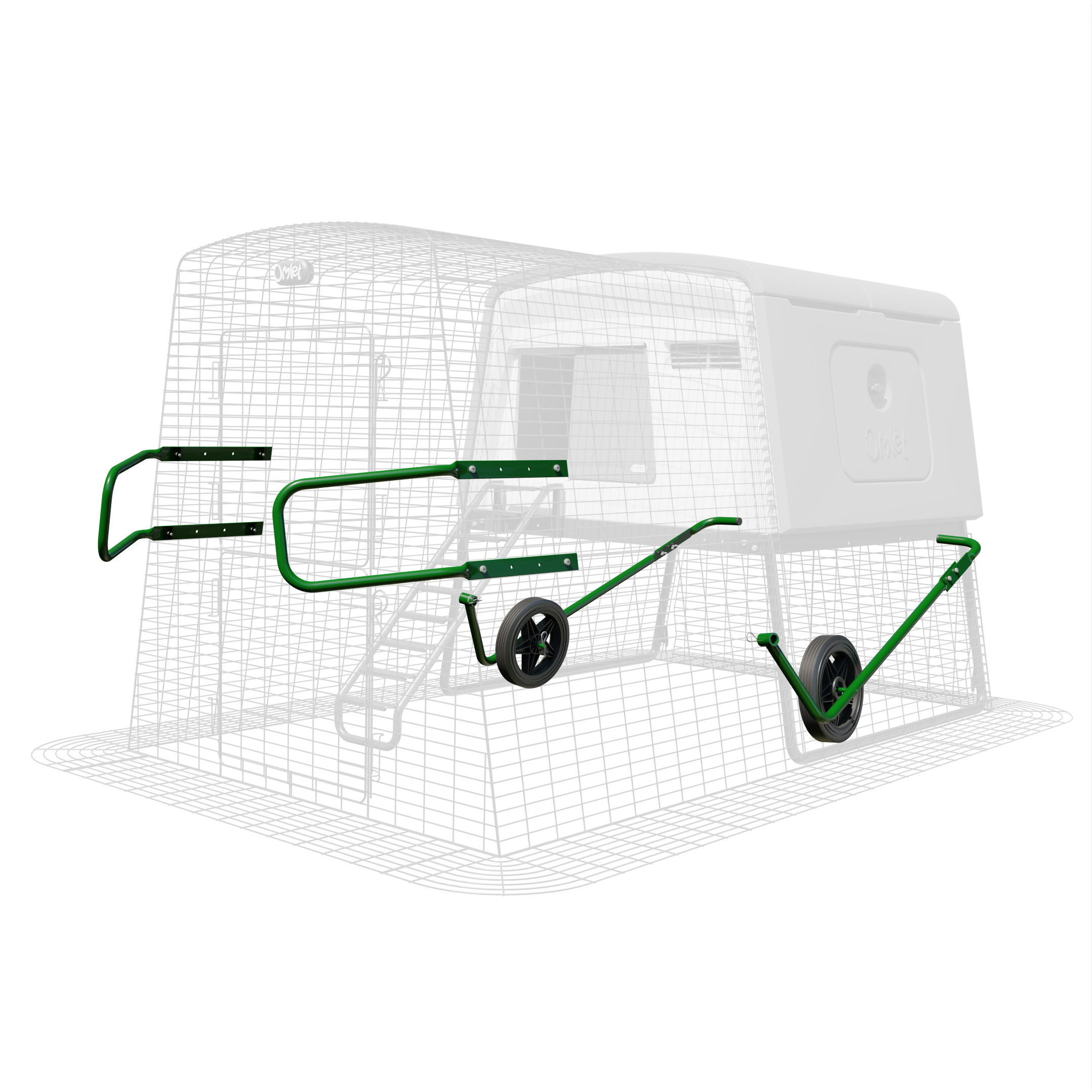 Eglu Cube Wheel Set + Run Handles Omlet